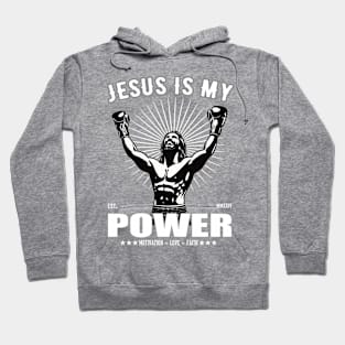 Jesus is my Power - Boxing Design Hoodie